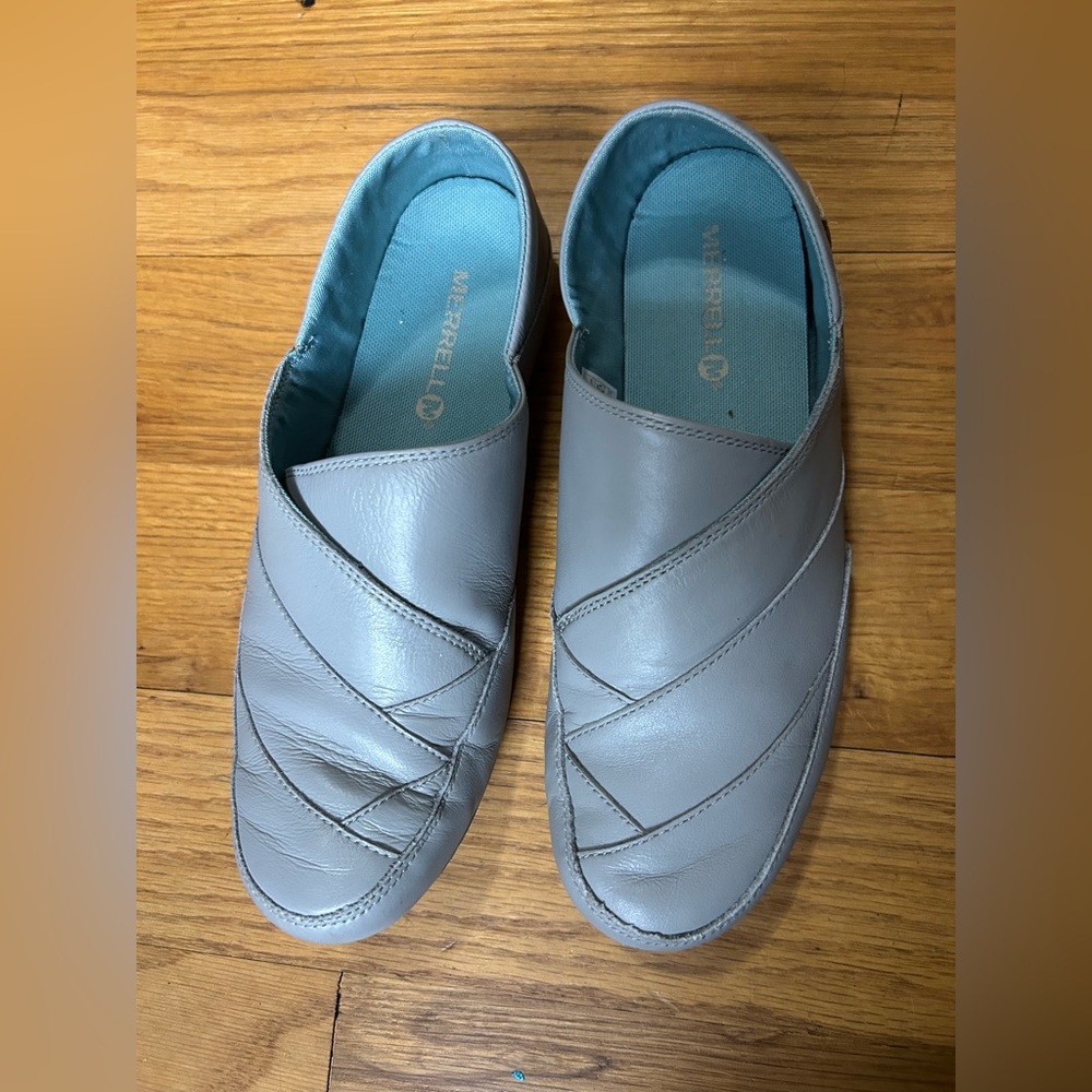 Merrell Inde Lave Slip On Paloma Sz7 Shoes Gray Ballet Flats Soft Leather